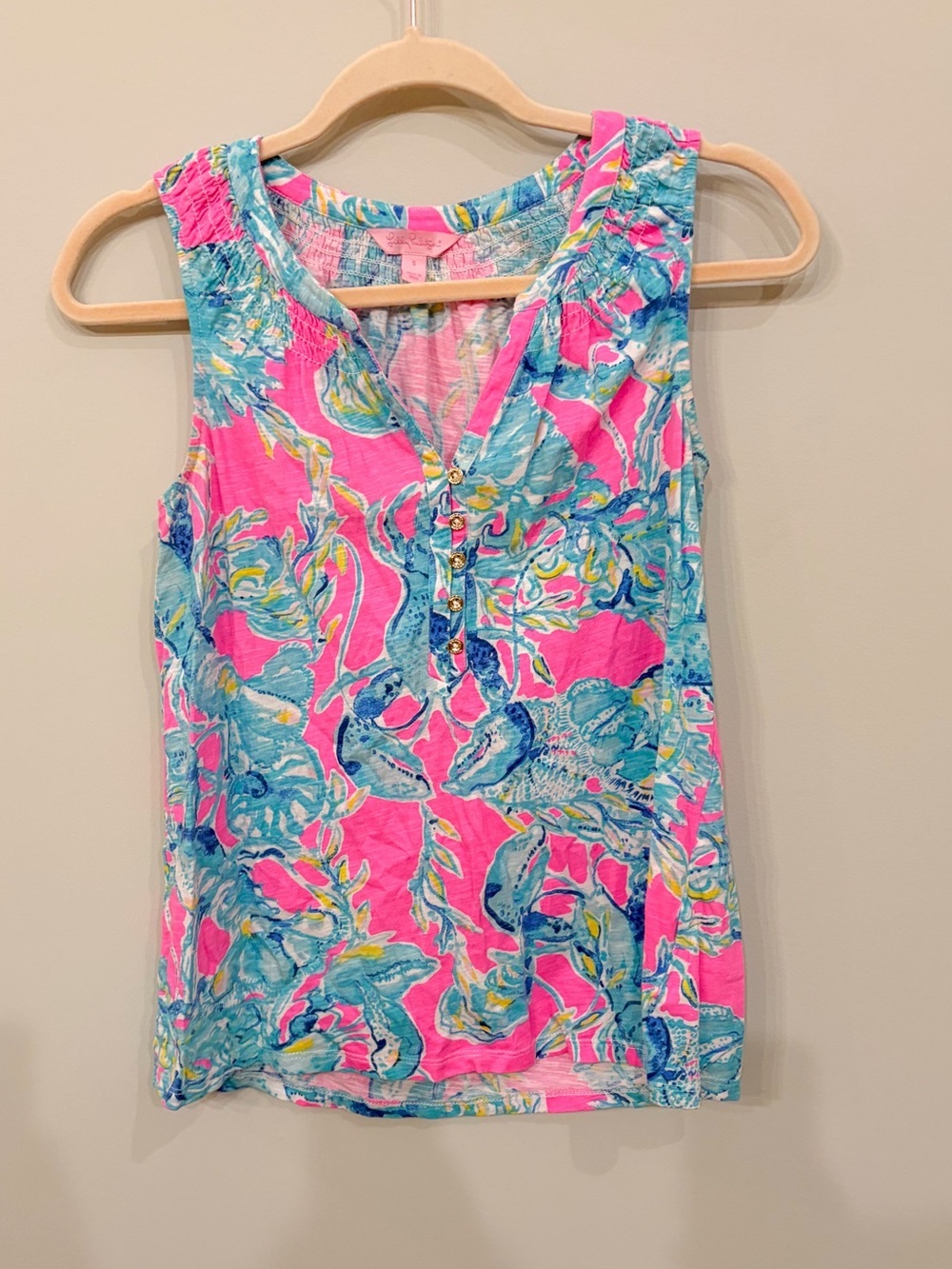 Lilly Pulitzer Essie Cotton Tank Size Small